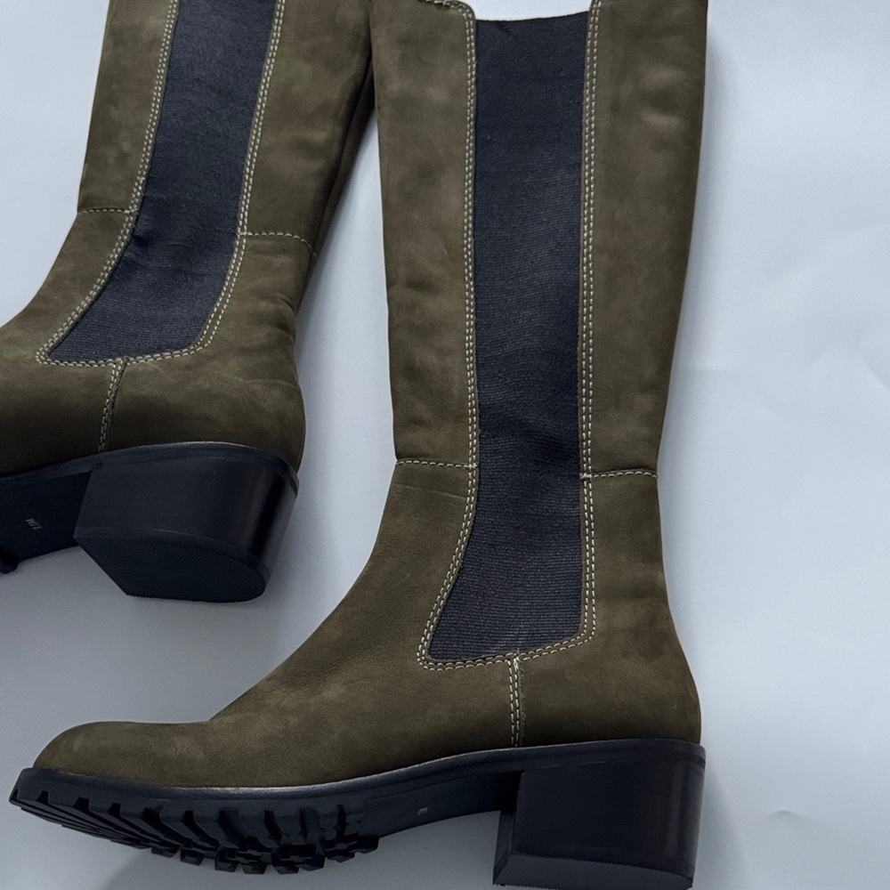Classic Over-the-Knee Stretch Boots in Olive